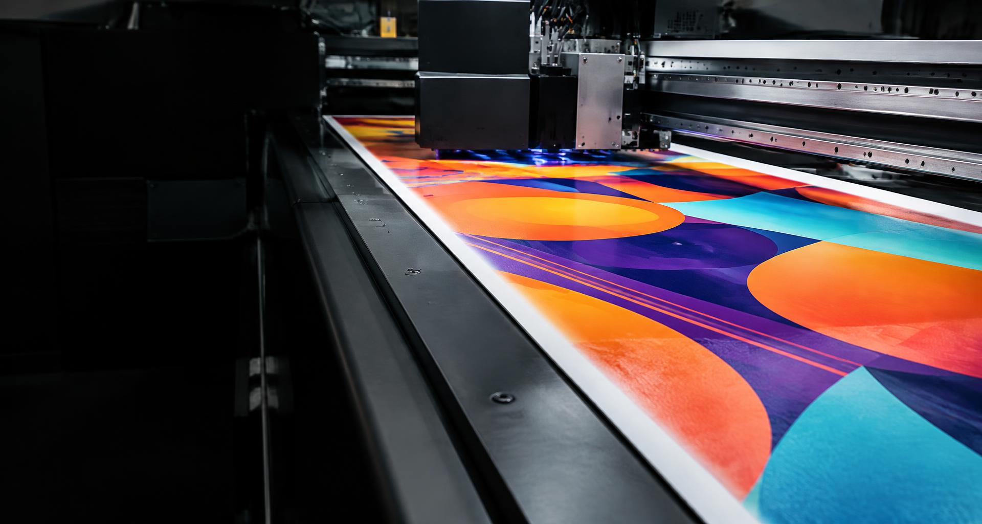 Large-format printer producing vibrant colour graphics